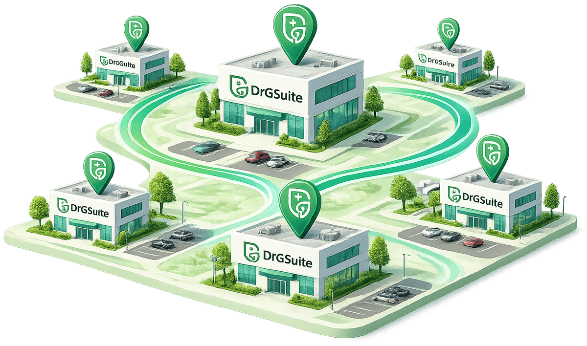 DrGSuite multi-branch clinic network